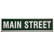 Wholesale - 32"x8" EMBSSD MAIN STREET METAL WALL SIGN C/P 8, UPC: 651961786207